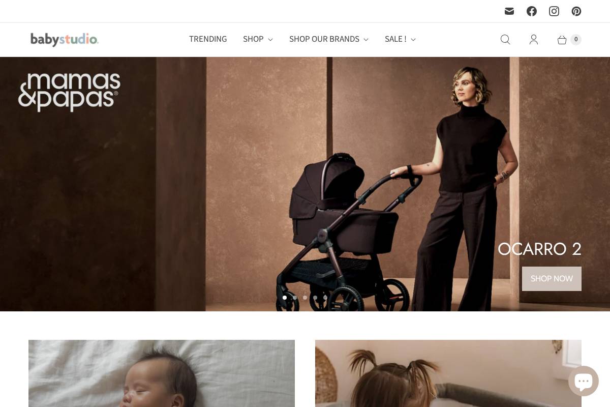 babystudio.com.au homepage screenshot