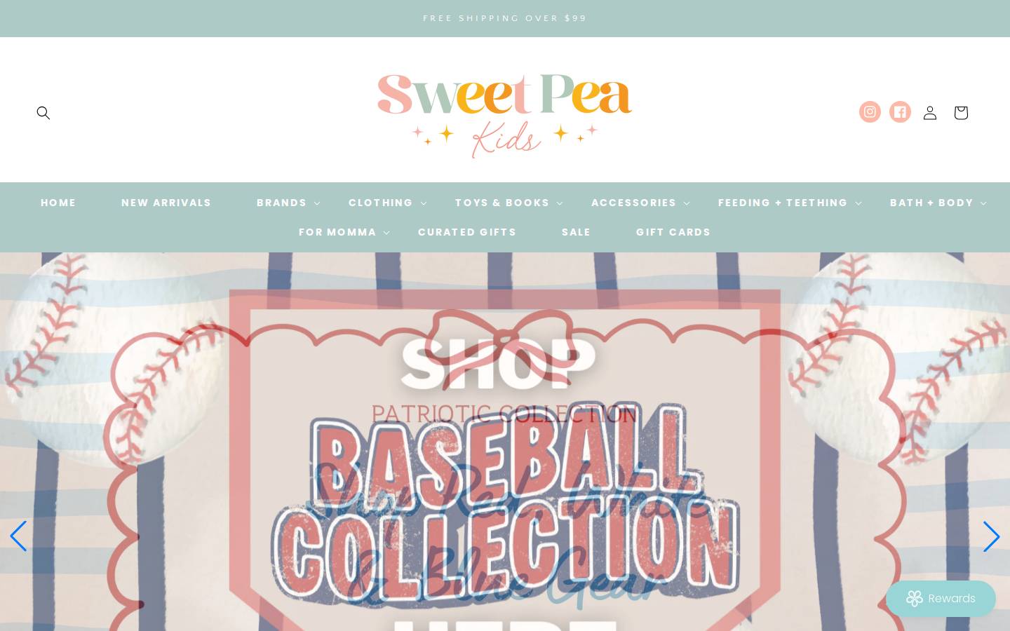 babysweetpeasboutique.com homepage screenshot