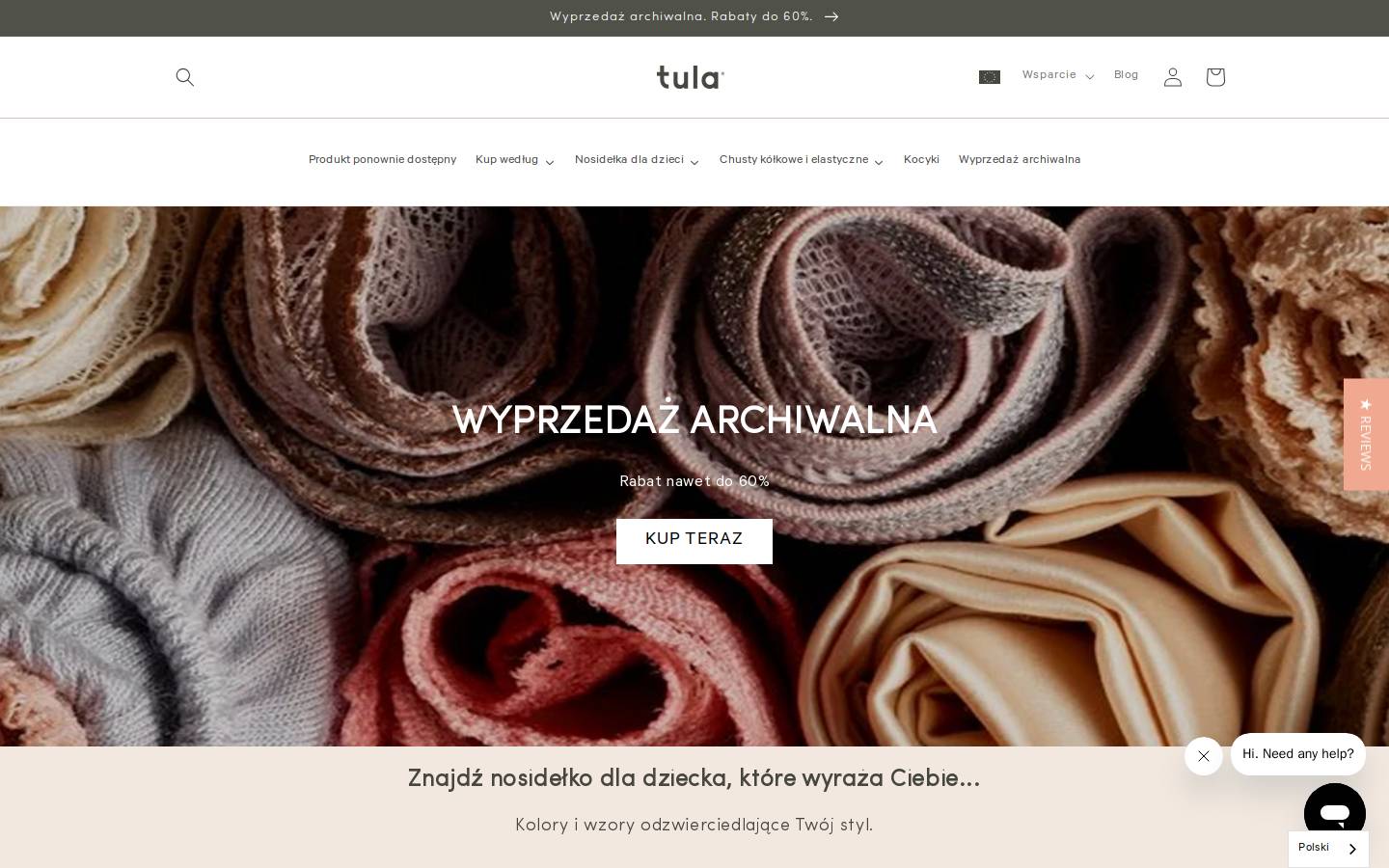 Baby Tula homepage screenshot