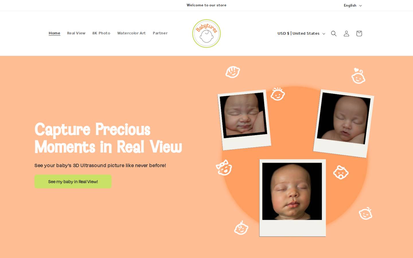 babytures.com homepage screenshot