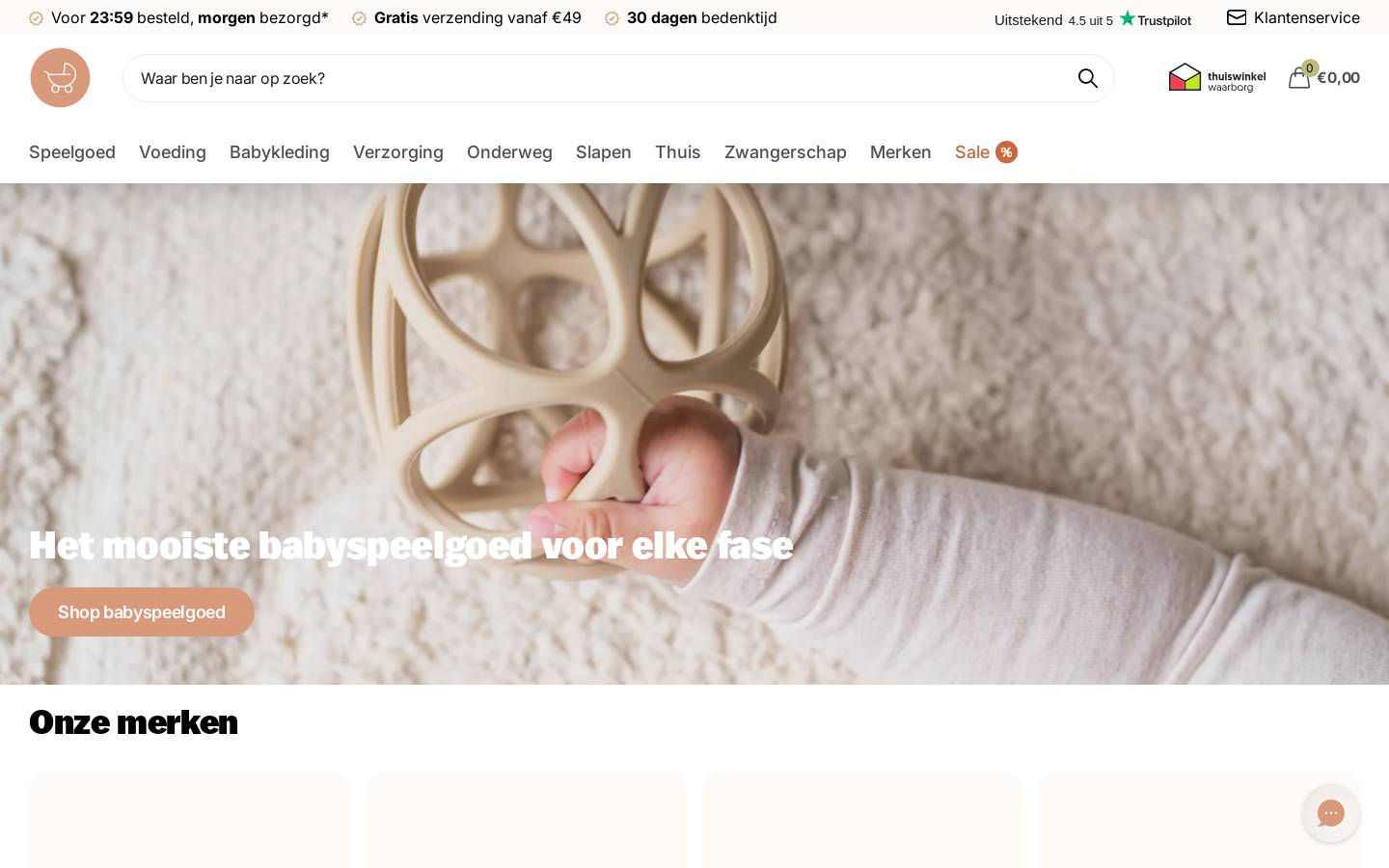Babywinkel homepage screenshot