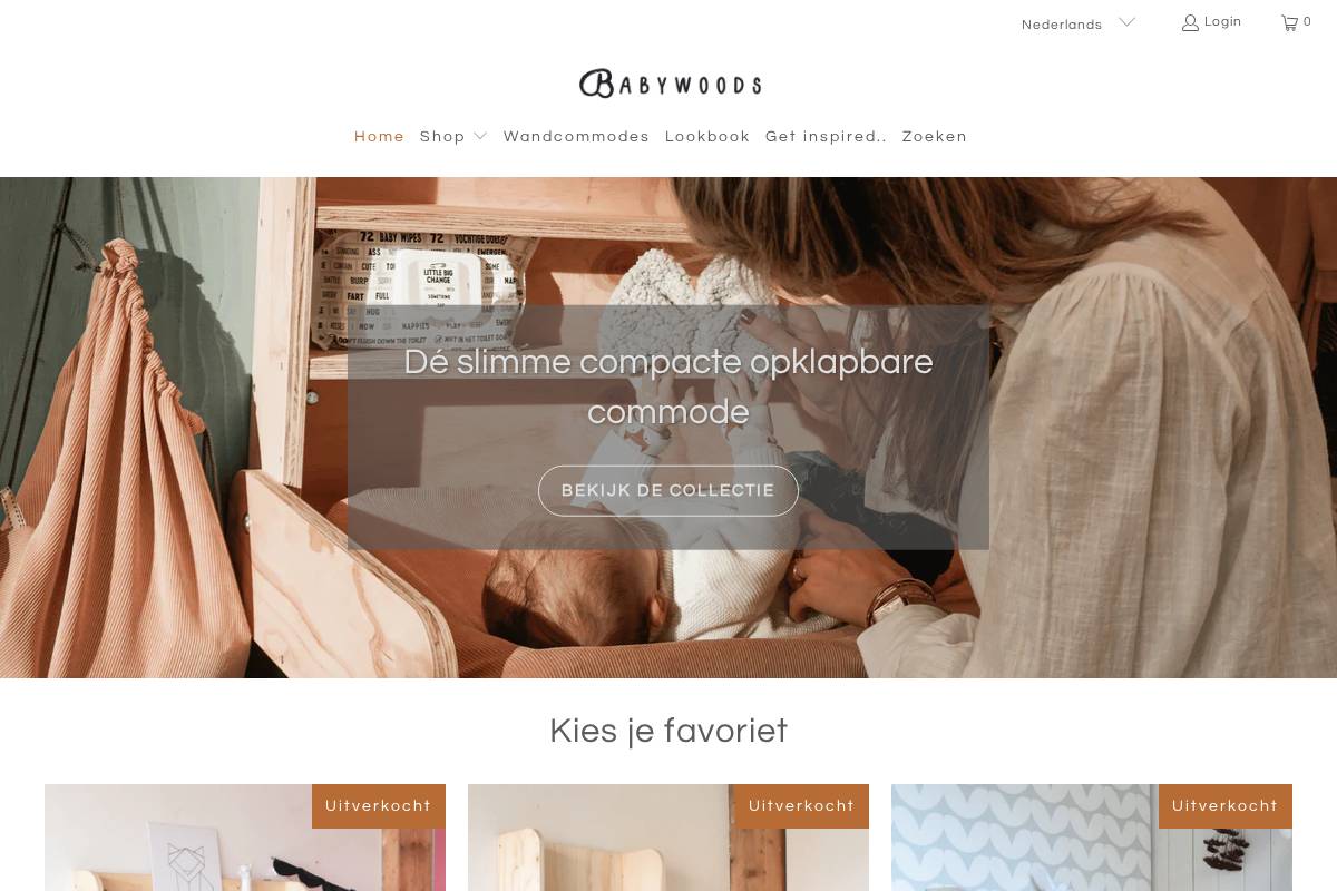 babywoods.nl homepage screenshot