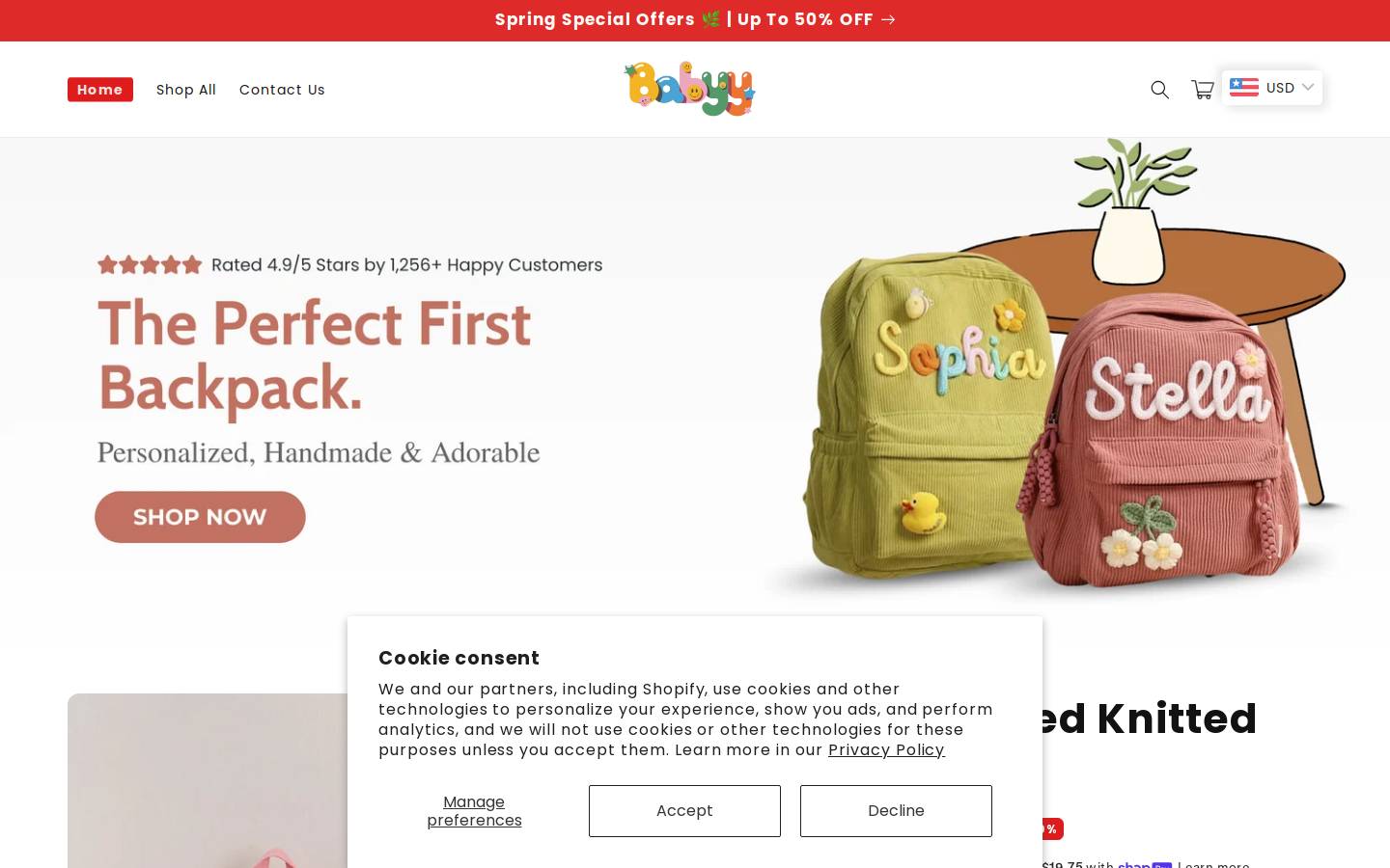 babyy.shop homepage screenshot