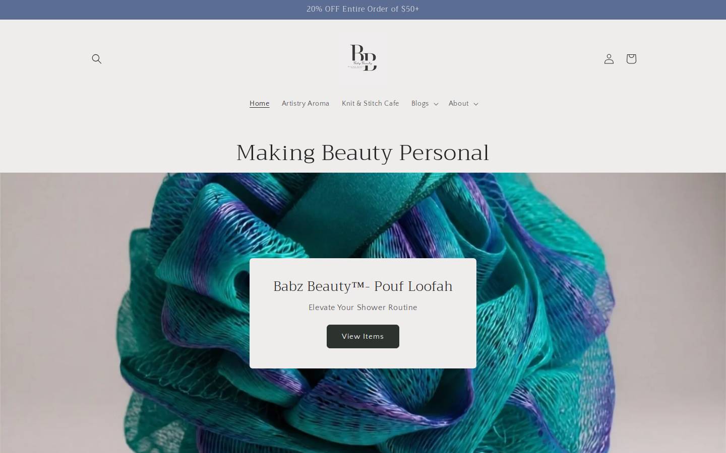 babzbeauty.com homepage screenshot