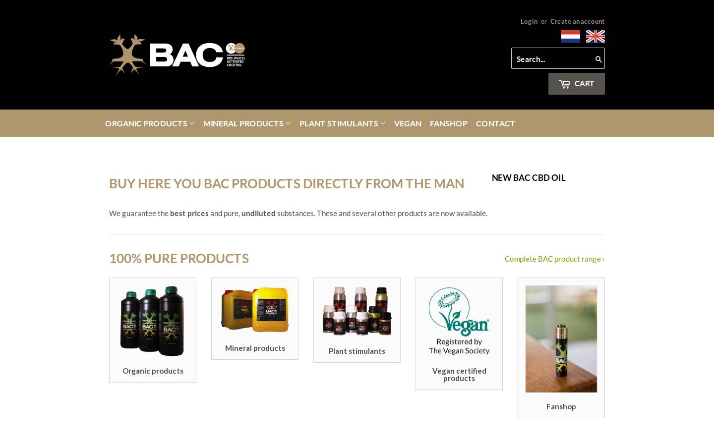 bac-shop.com homepage screenshot