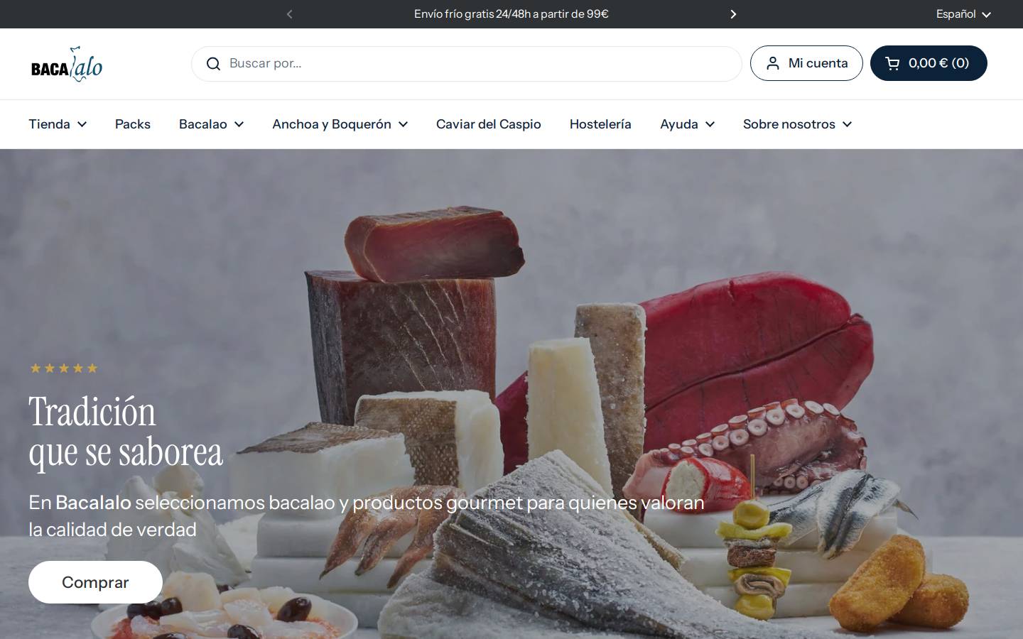 Bacallaneria Bacalalo | Mercat del Ninot - Barcelona homepage screenshot