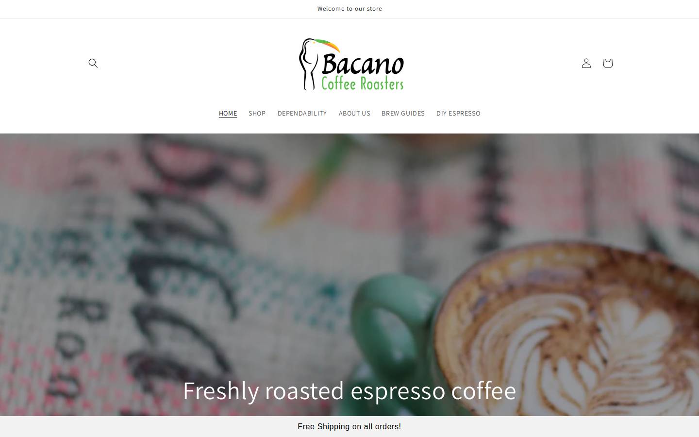 bacanocoffee.com.au homepage screenshot