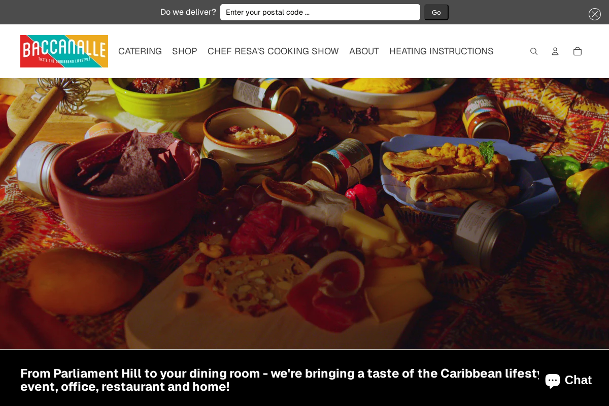 Baccanalle homepage screenshot