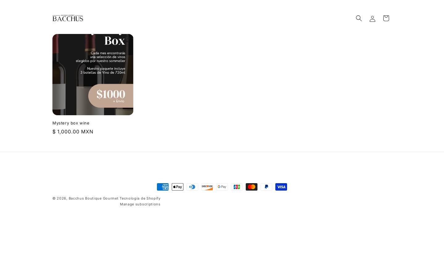 bacchus.mx homepage screenshot