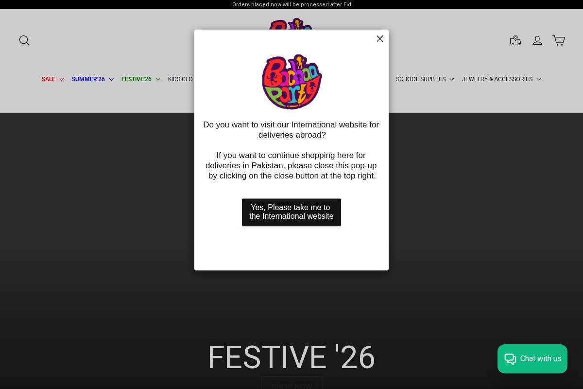 bachaaparty.com homepage screenshot