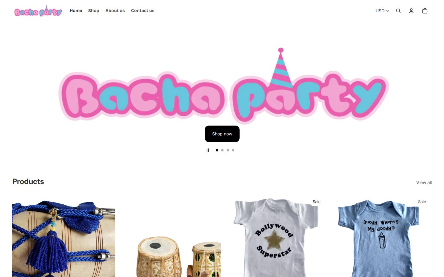 bachapartyco.com homepage screenshot