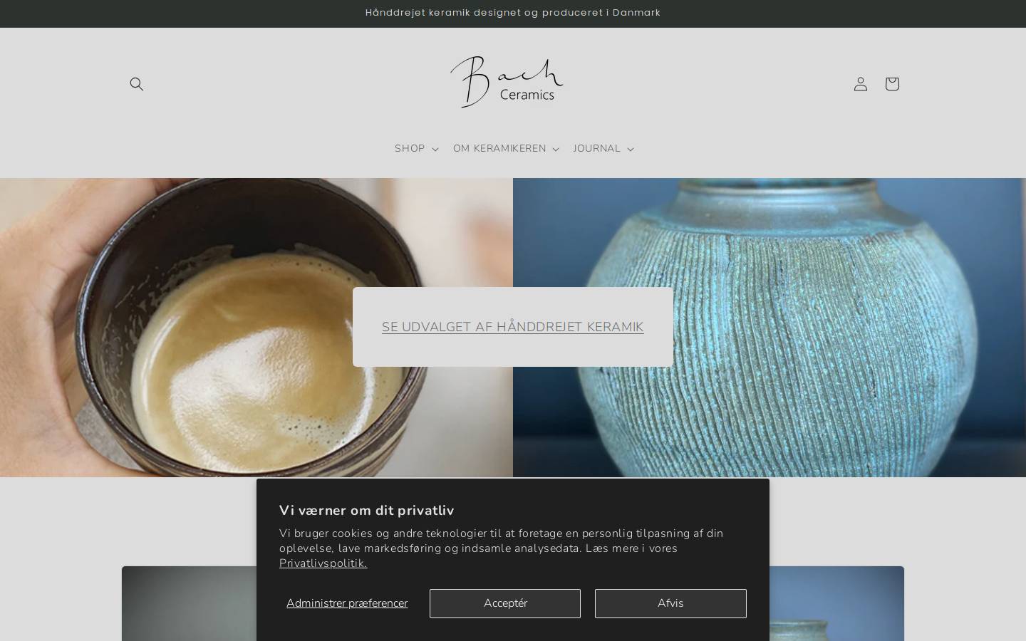 bachceramics.com homepage screenshot