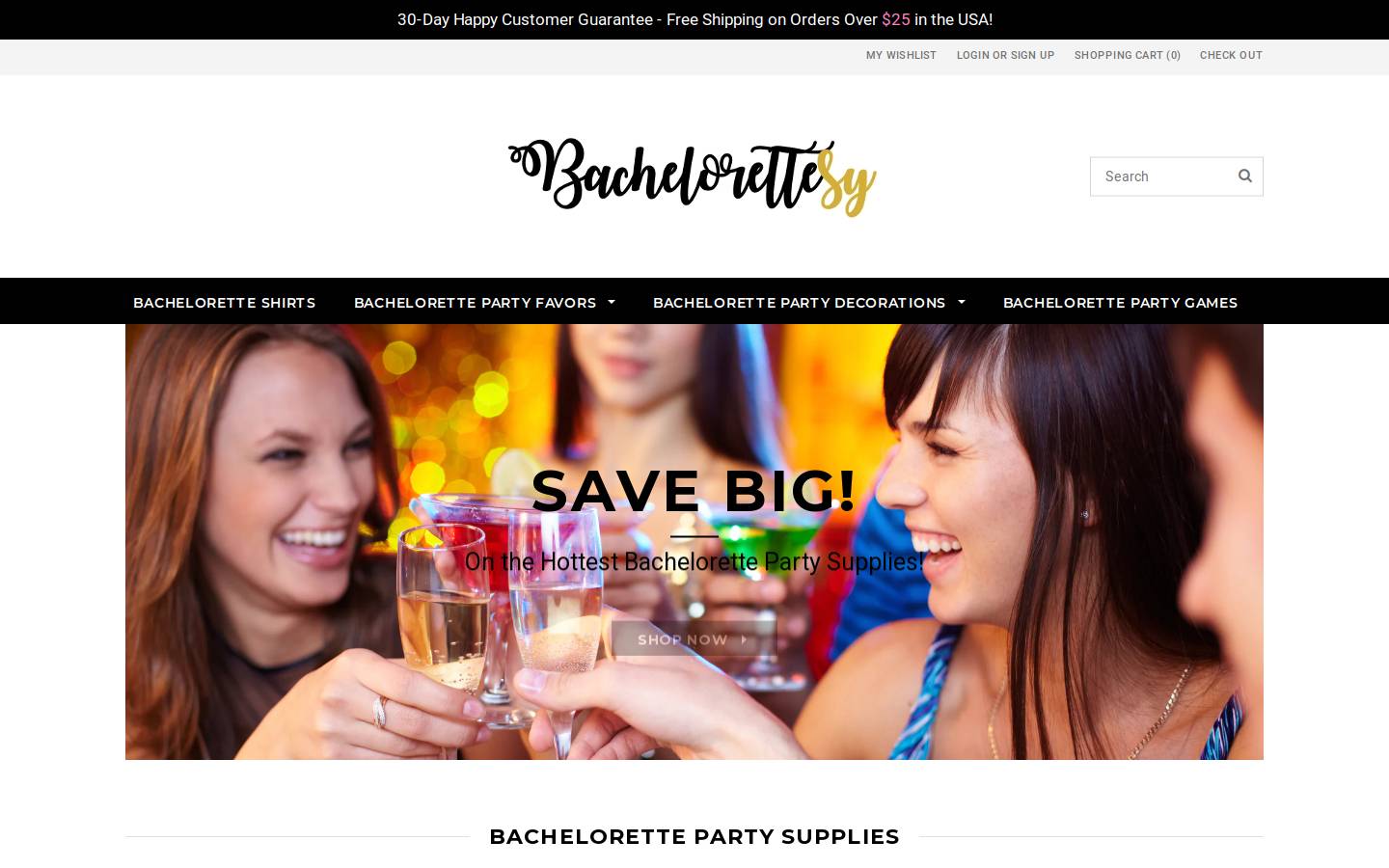bachelorettesy.com homepage screenshot