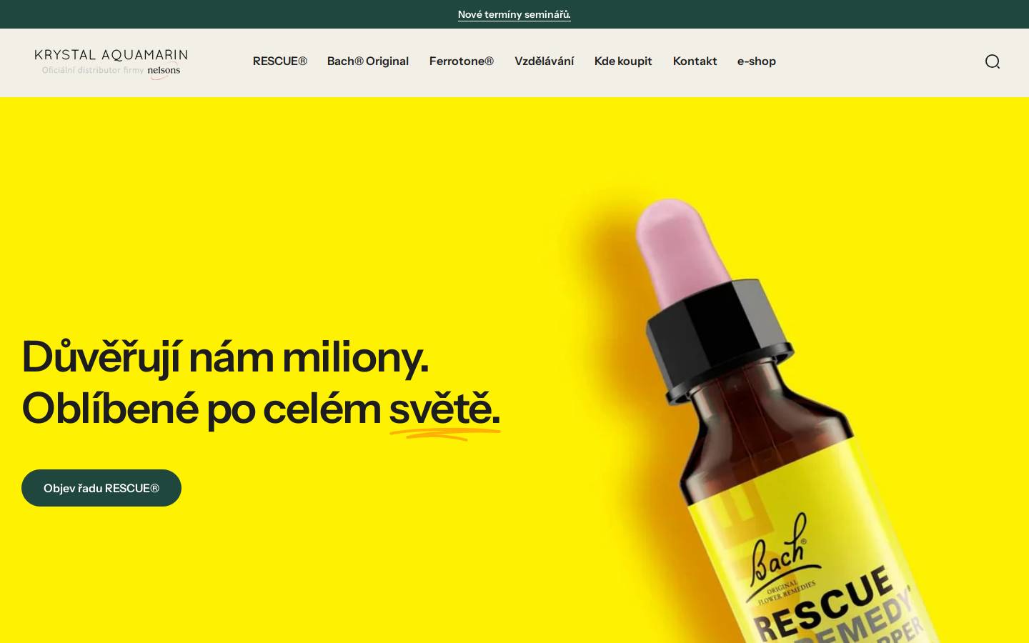 bachovaterapie.cz homepage screenshot