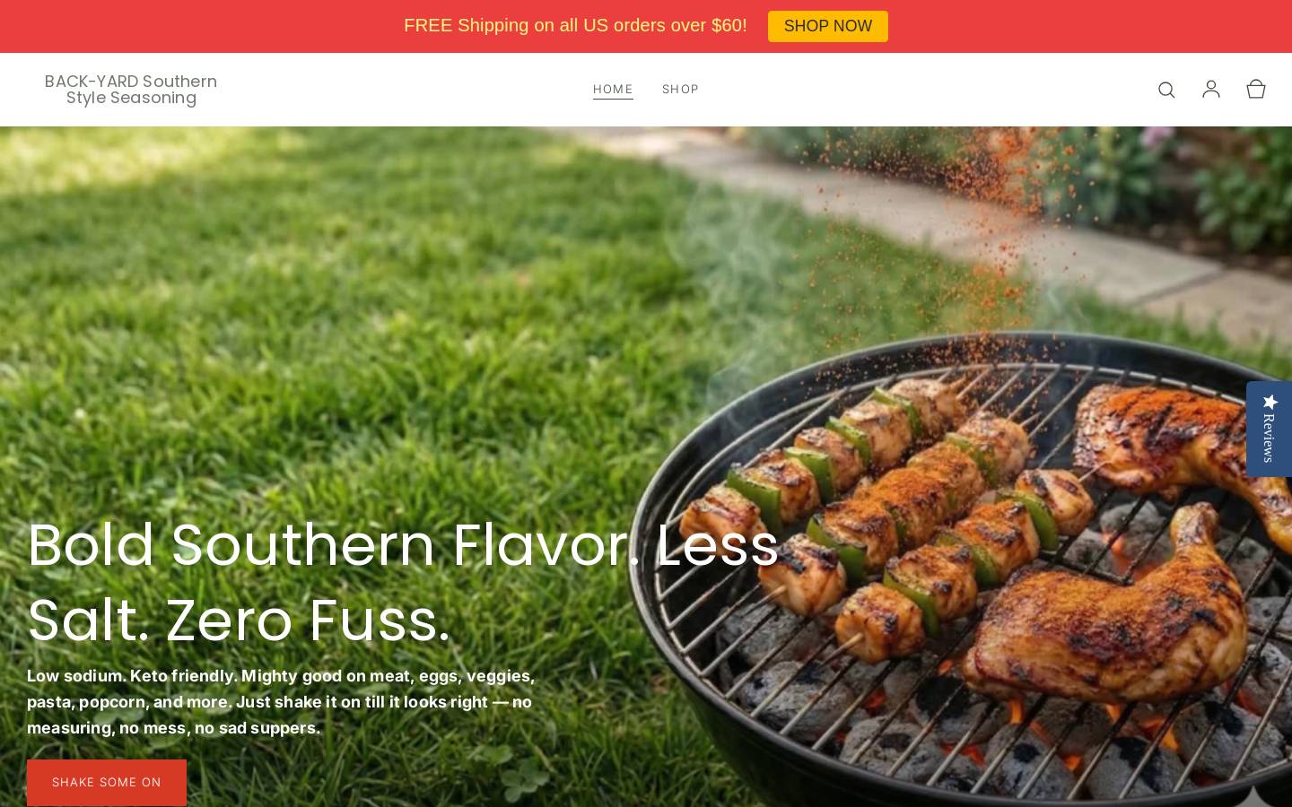 back-yardsouthernstyle.com homepage screenshot