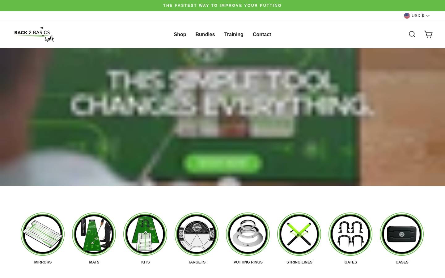 back2basicsgolf.com homepage screenshot