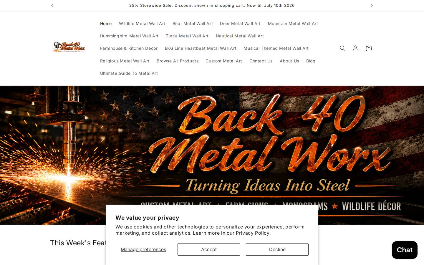 back40-enterprises.com homepage screenshot