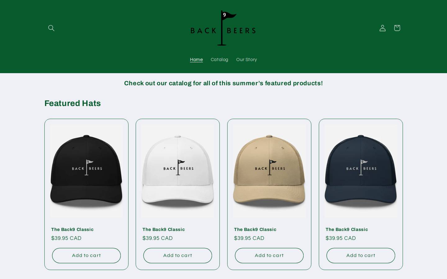 back9beers.ca homepage screenshot