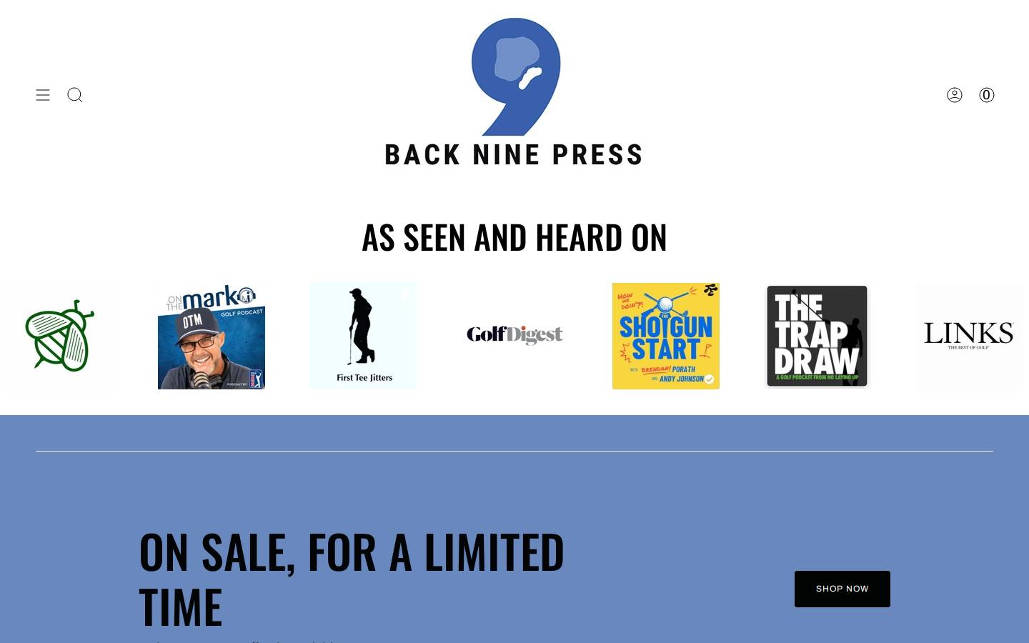 back9press.com homepage screenshot