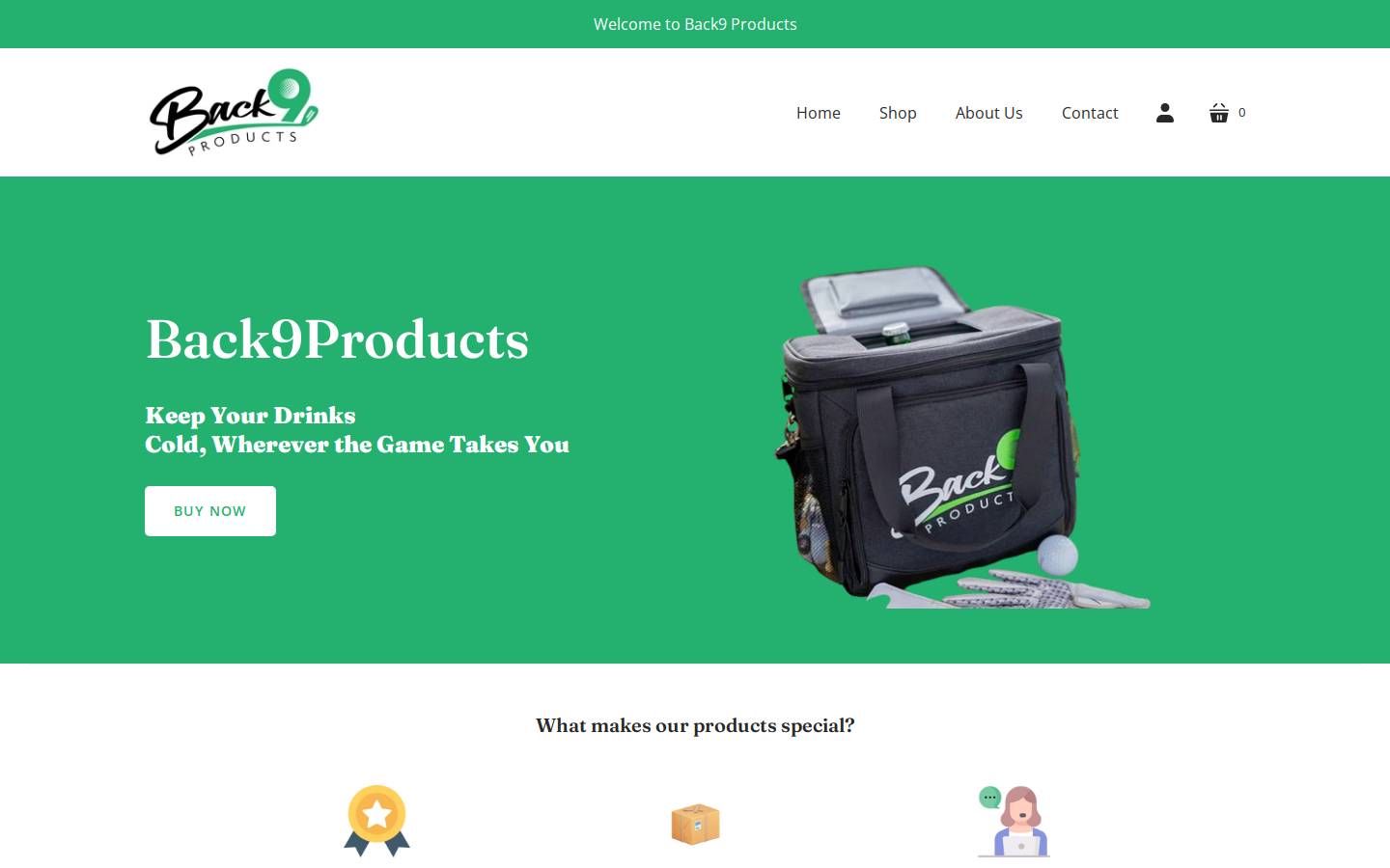 back9products.com homepage screenshot