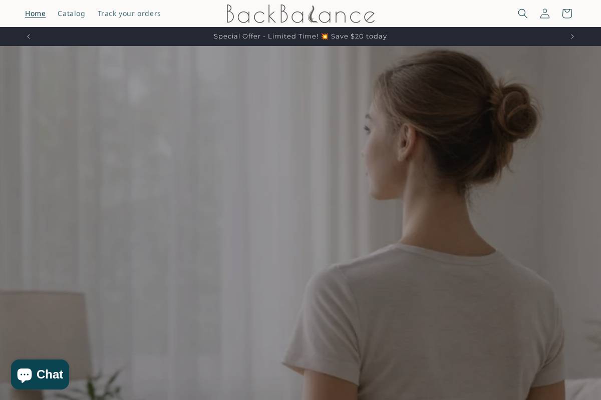 backbalances.com homepage screenshot