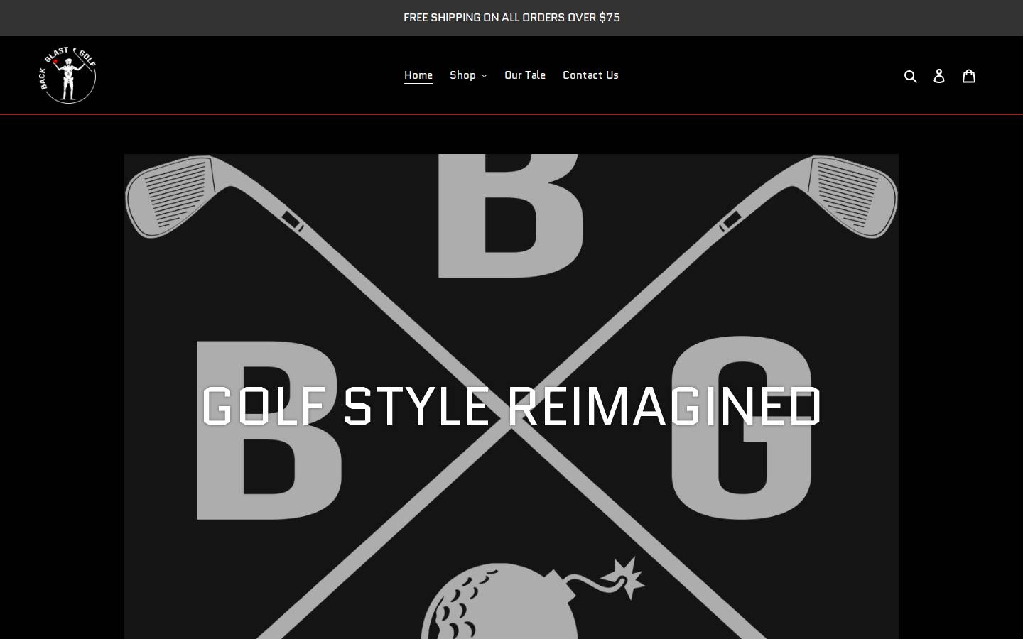 backblastgolf.com homepage screenshot