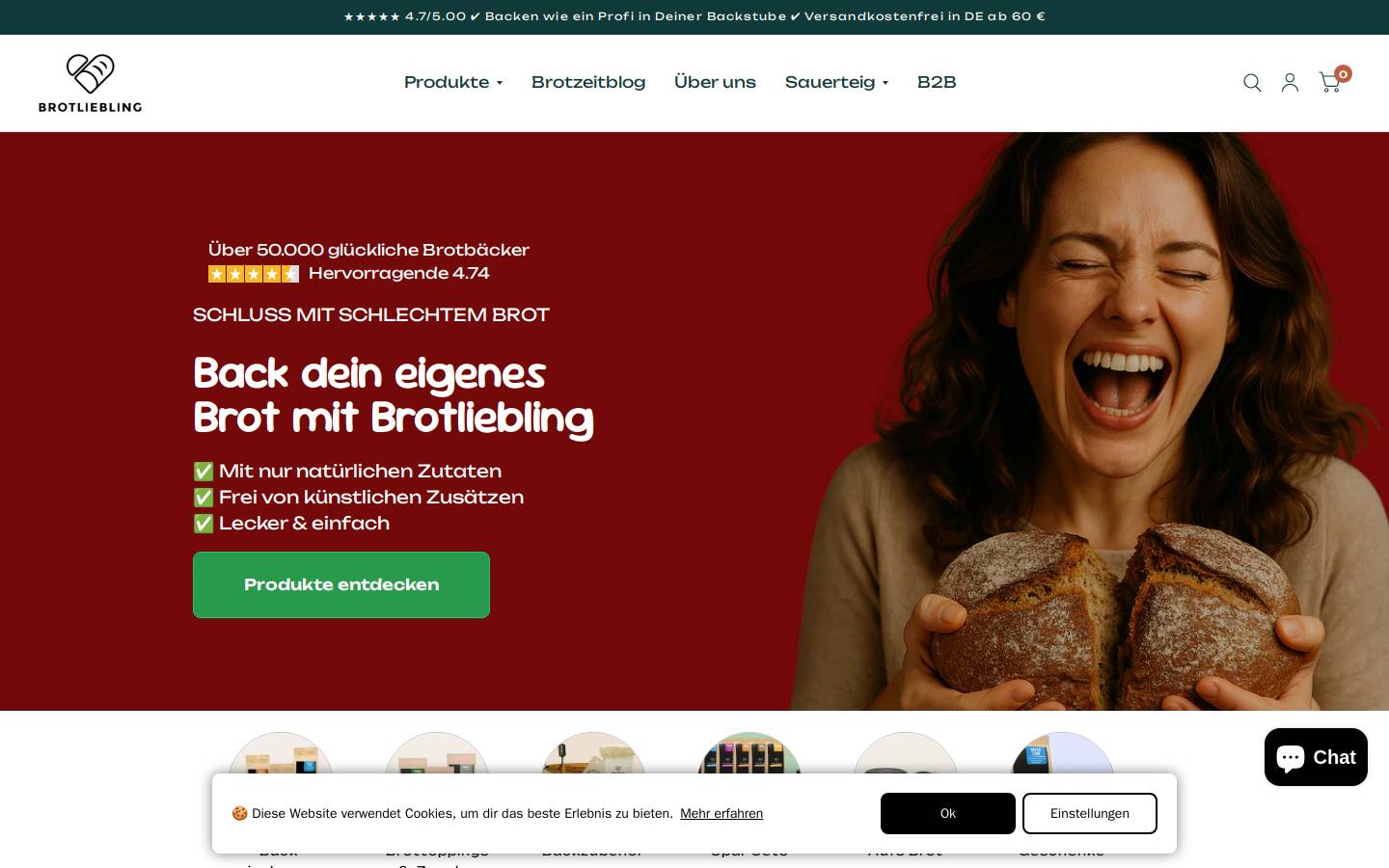 backbrot.com homepage screenshot