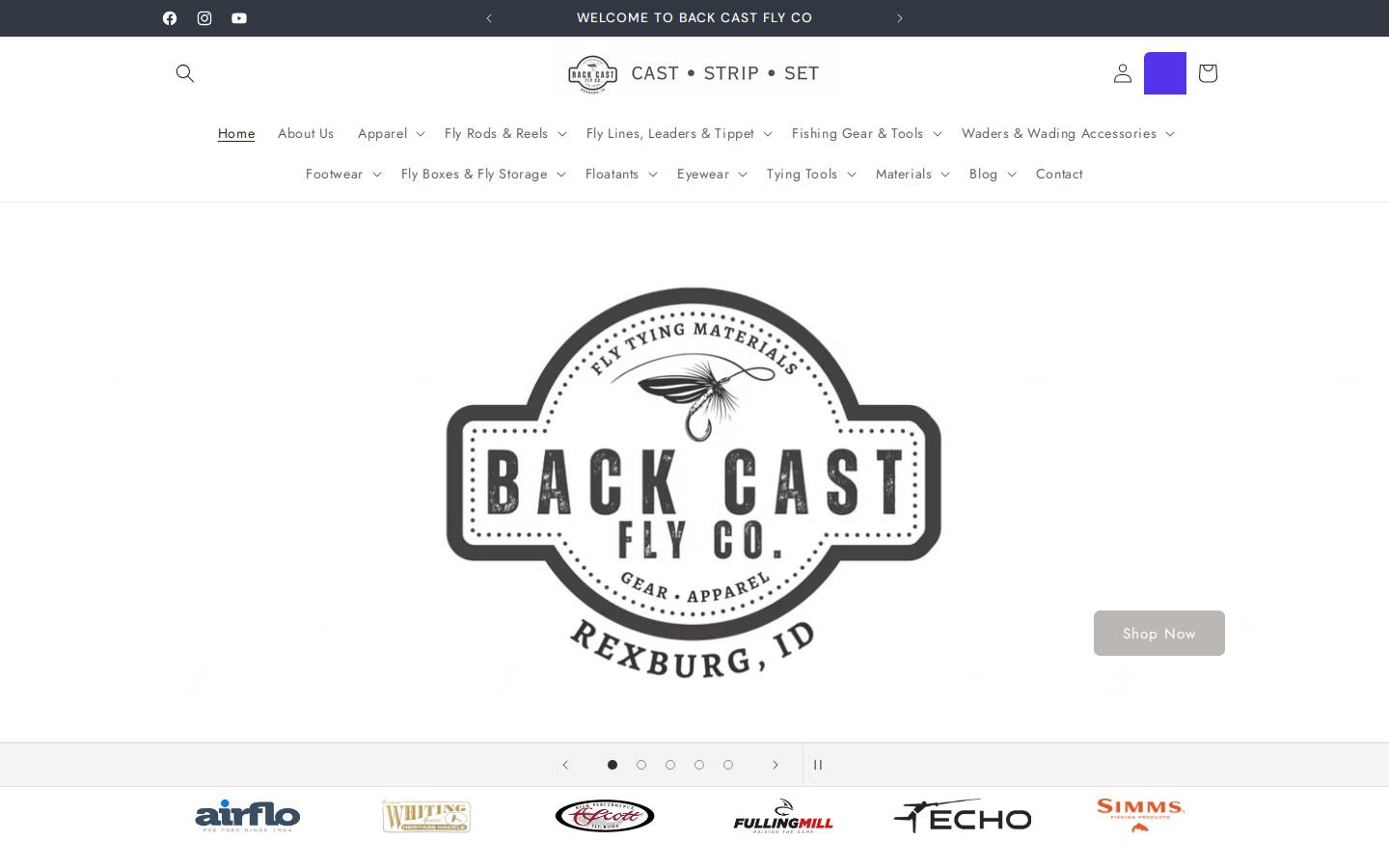 backcastflyco.com homepage screenshot