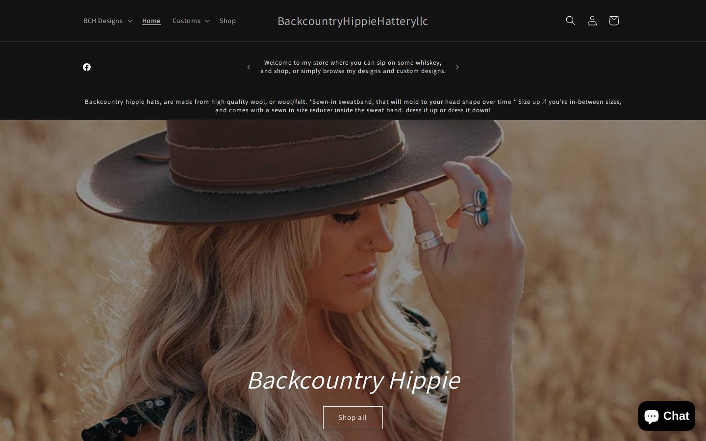 backcountry-hippie.com homepage screenshot