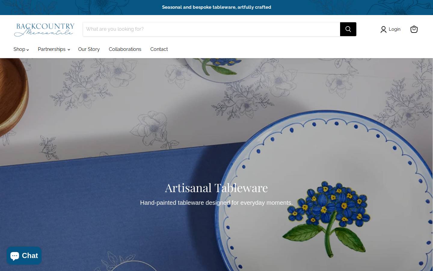 backcountrymercantile.com homepage screenshot