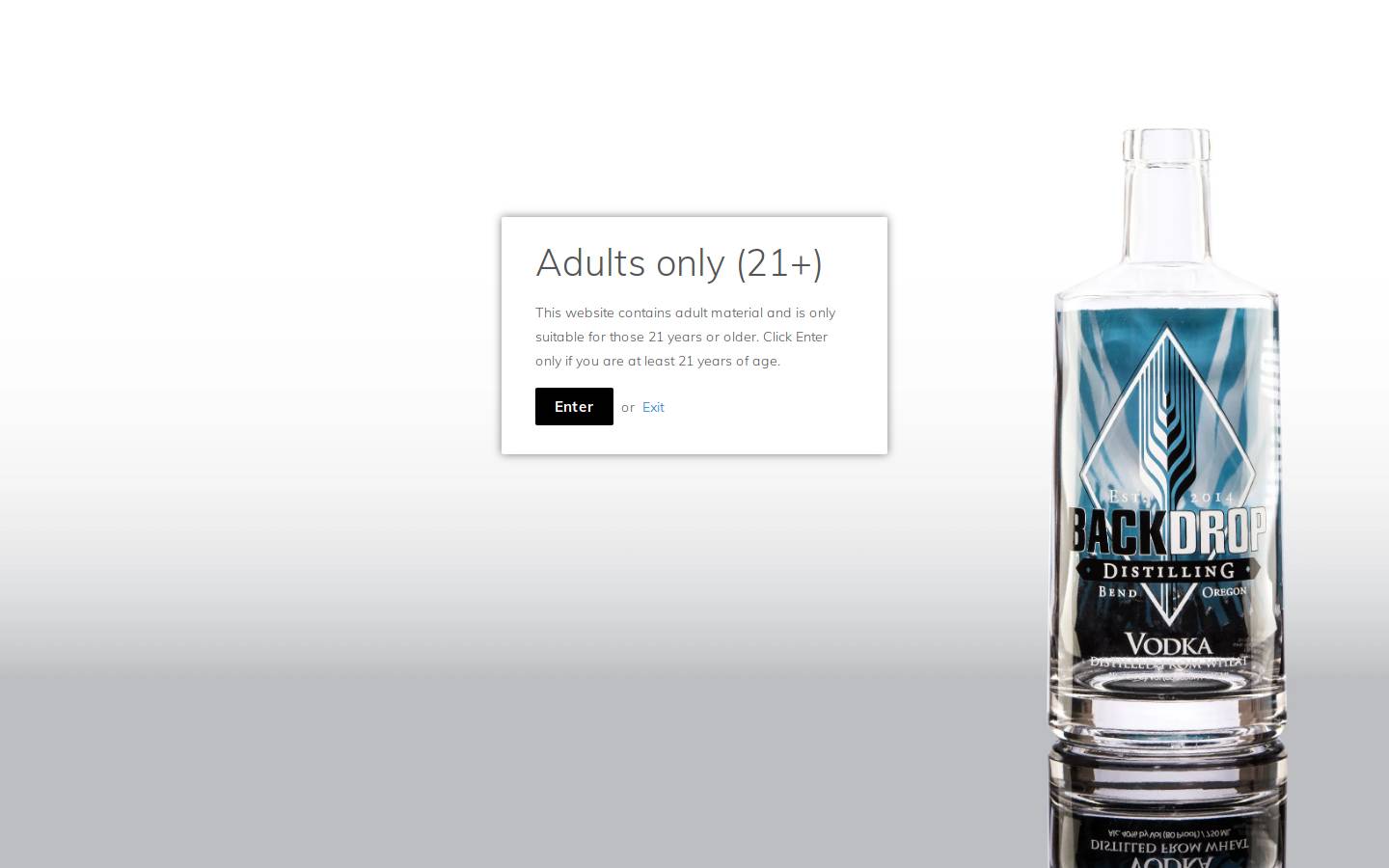backdropdistilling.com homepage screenshot