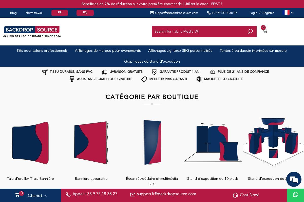 Backdropsource homepage screenshot