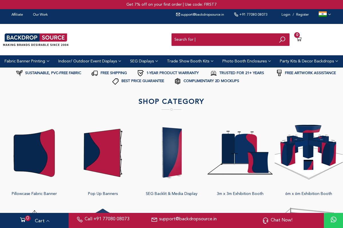 Backdropsource homepage screenshot