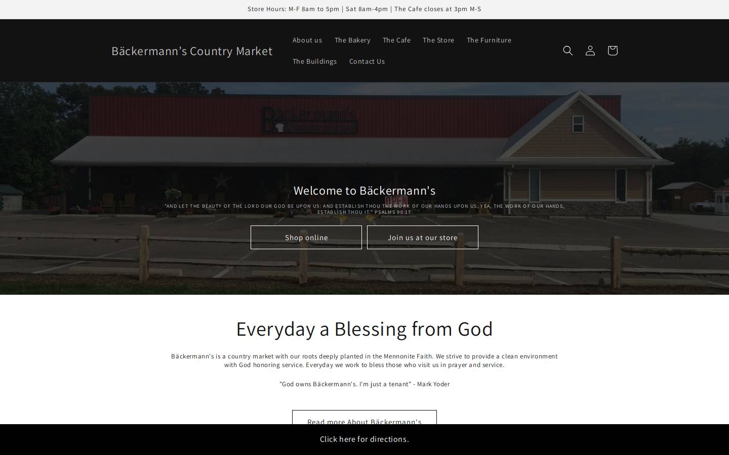 backermanns.com homepage screenshot