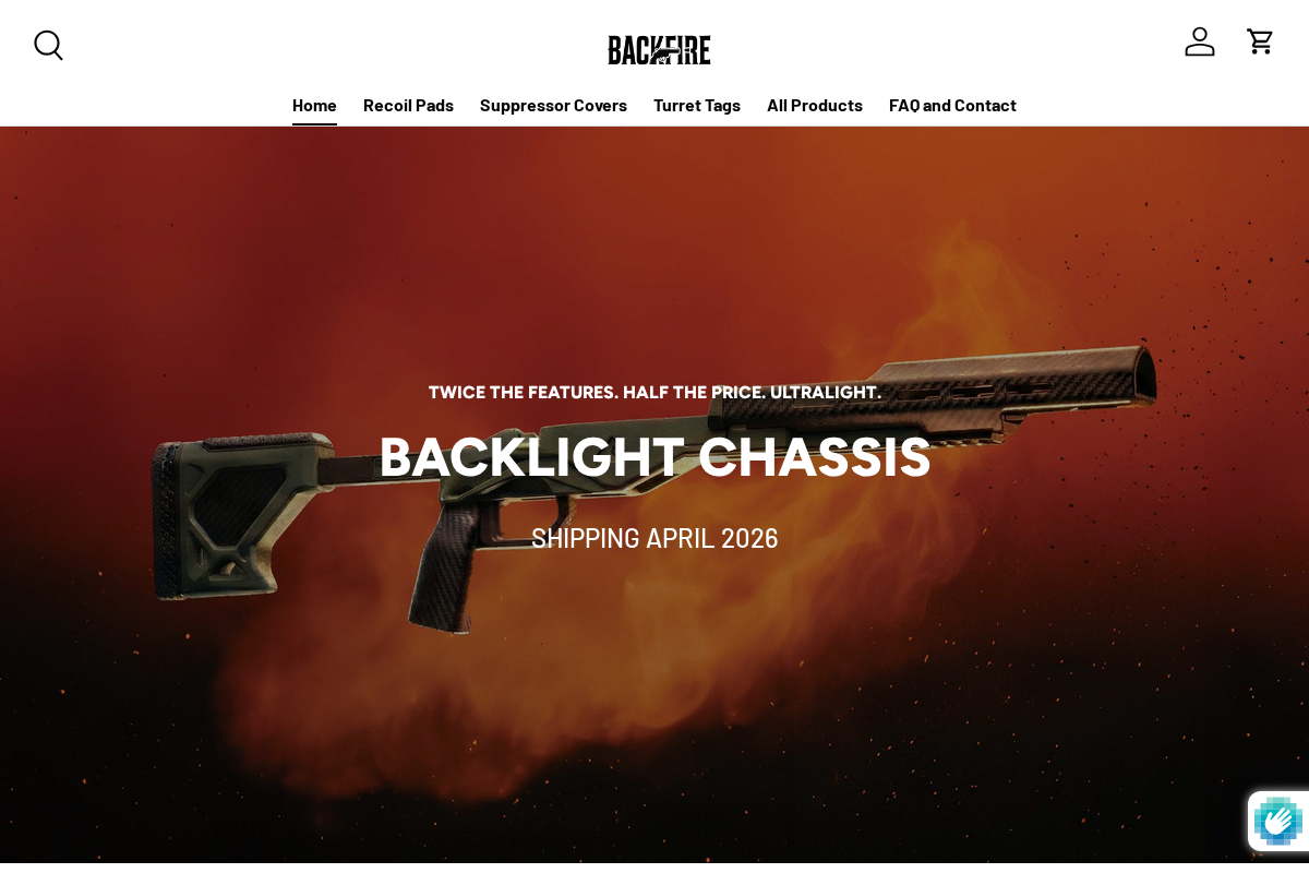 Backfire homepage screenshot