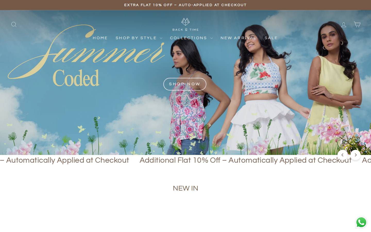 backintime.co.in homepage screenshot