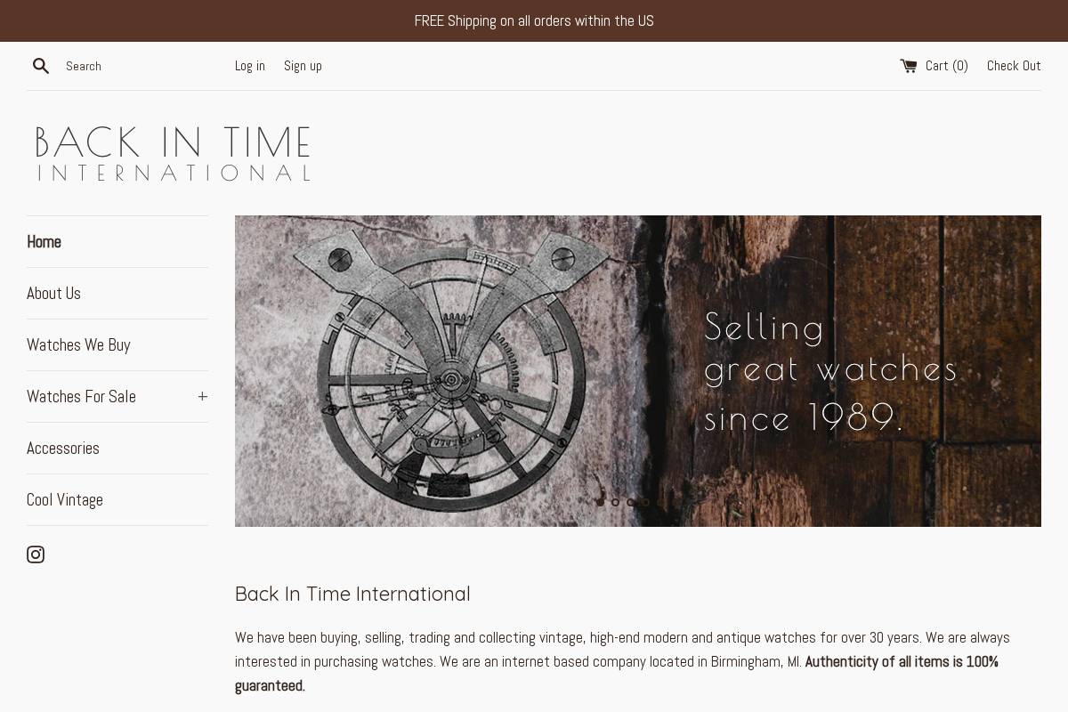 backintimeintl.com homepage screenshot