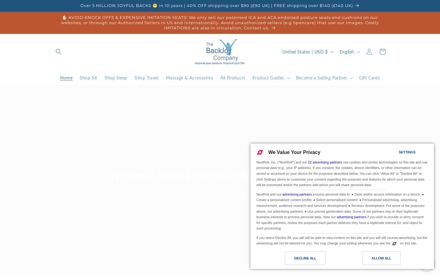 backjoy.co.uk homepage screenshot