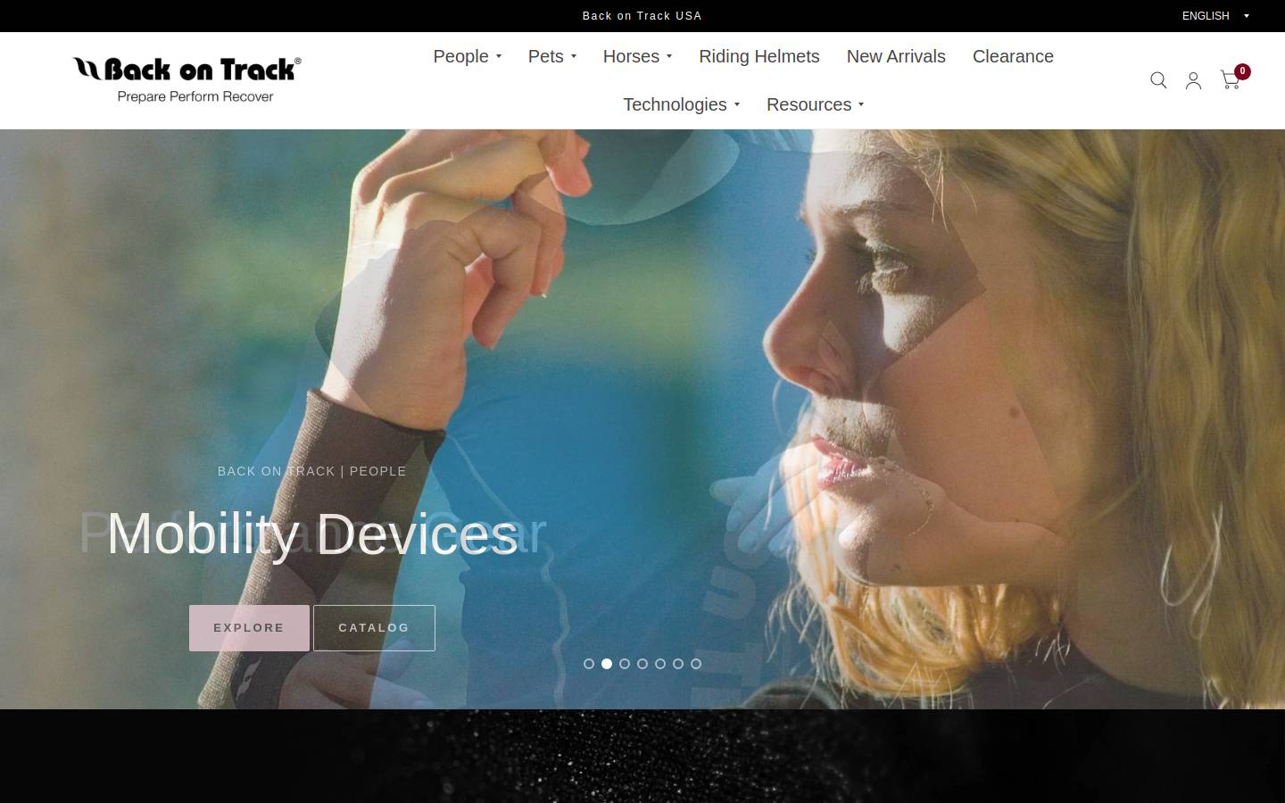 Back on Track USA homepage screenshot
