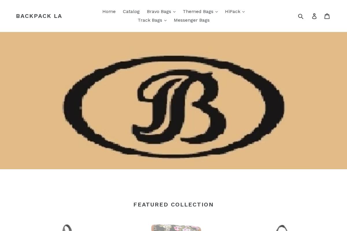 backpack-la.com homepage screenshot