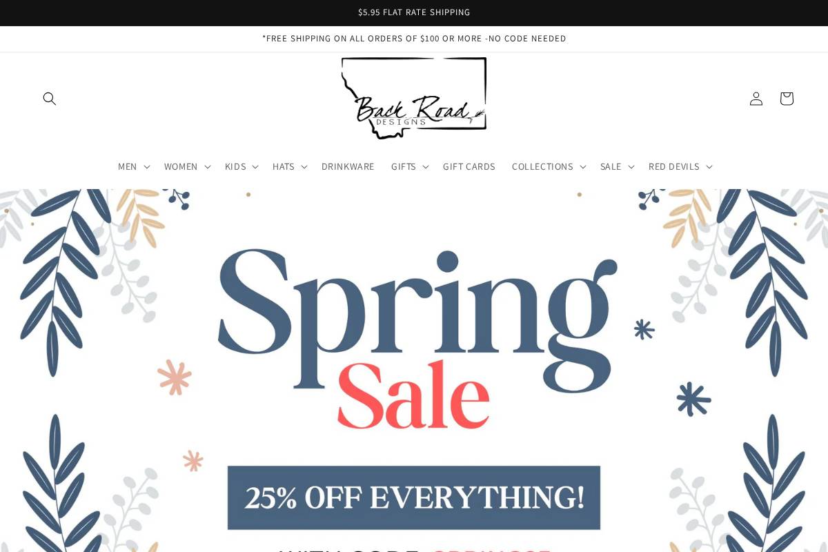 backroad-designs.com homepage screenshot