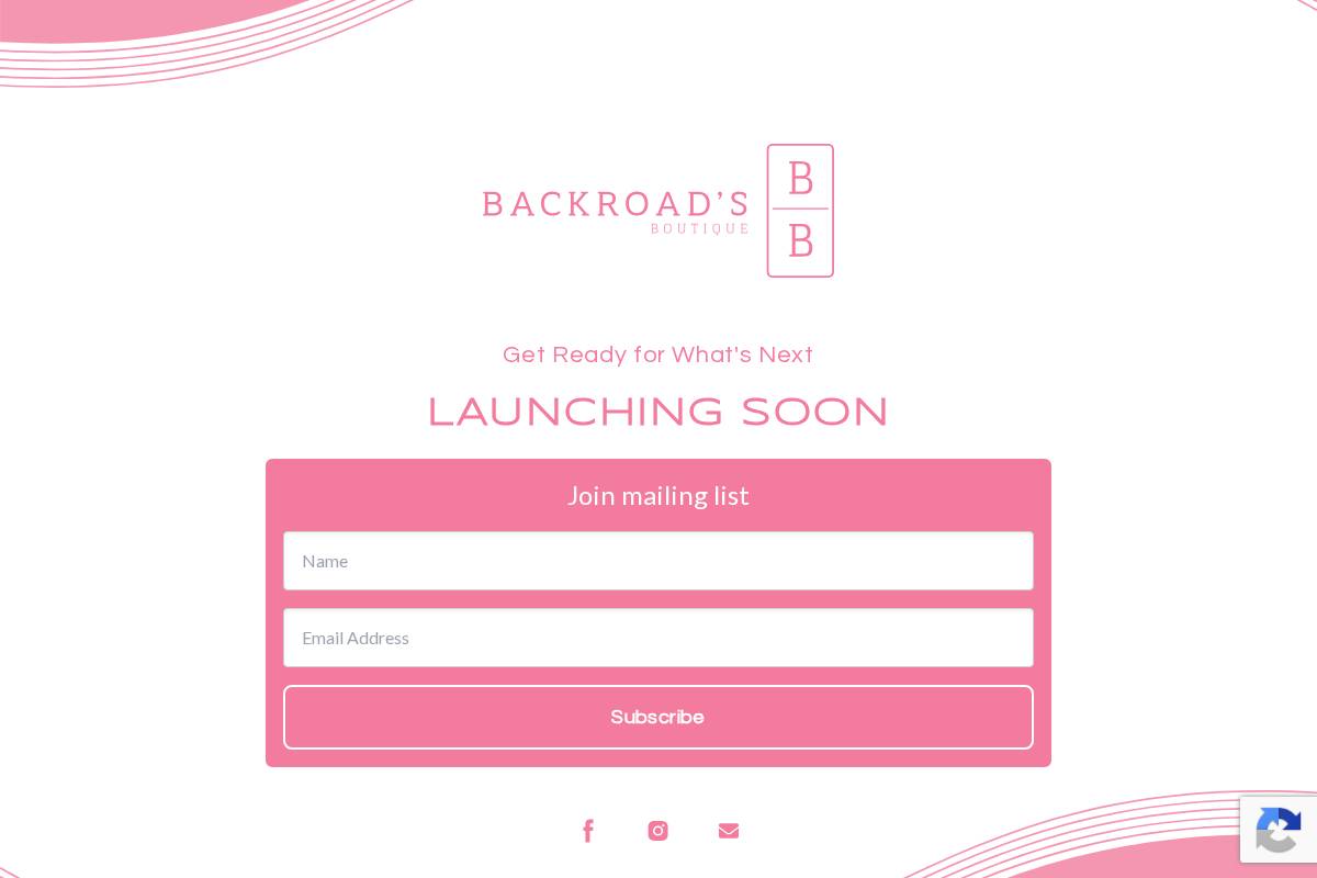 backroadsboutique.com homepage screenshot
