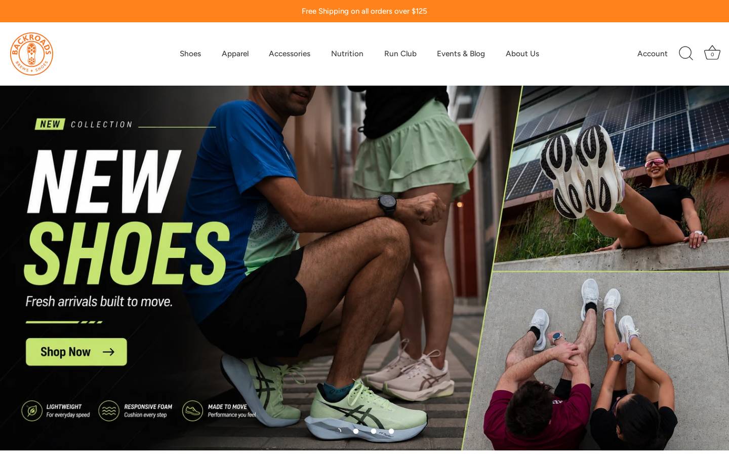 backroadsrun.com homepage screenshot