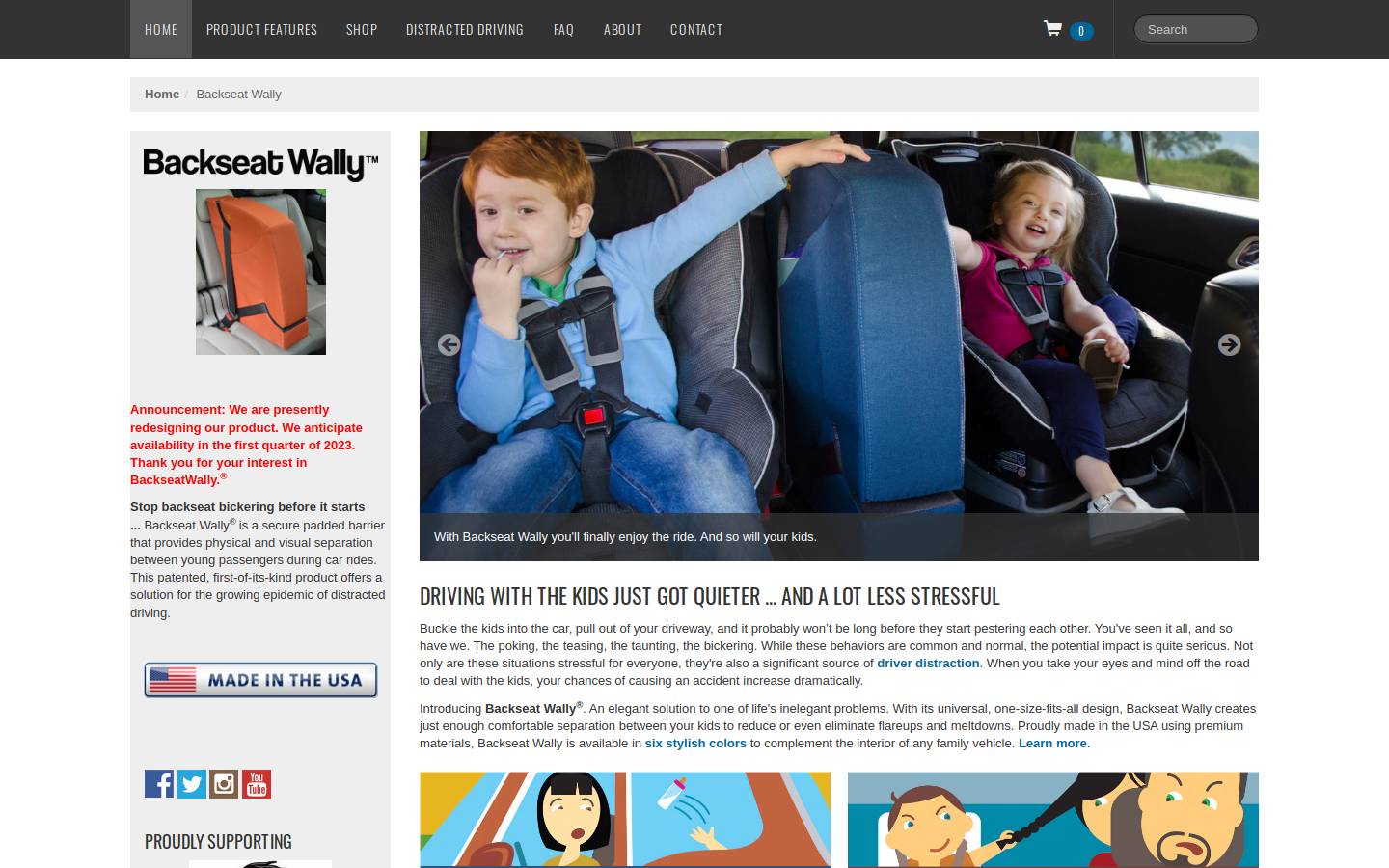 backseatblocker.com homepage screenshot