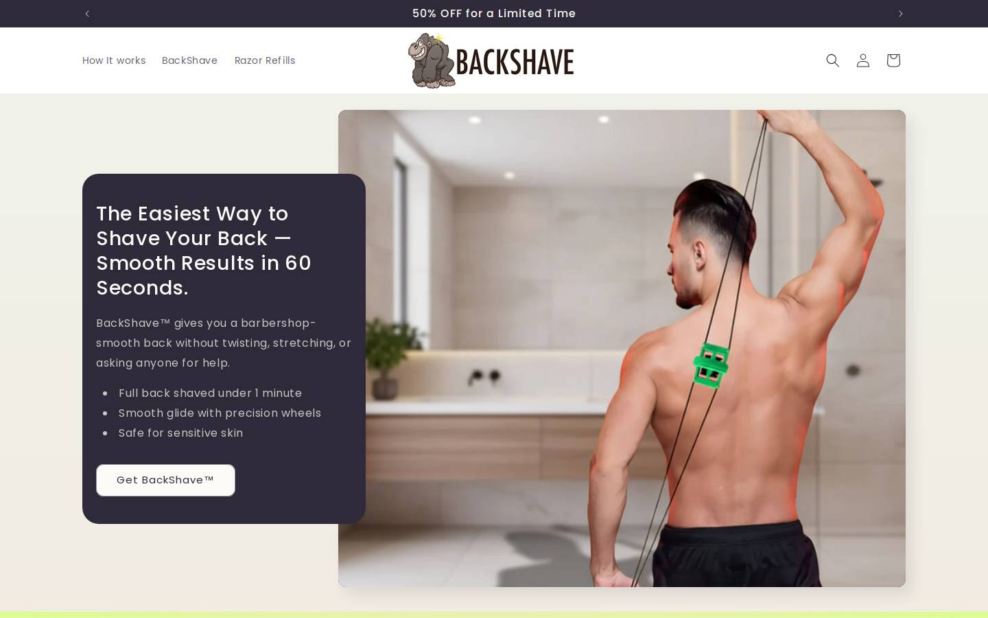 backshave.com homepage screenshot