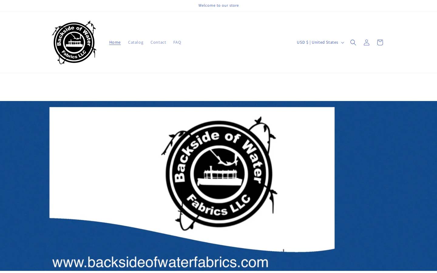 backsideofwaterfabrics.com homepage screenshot