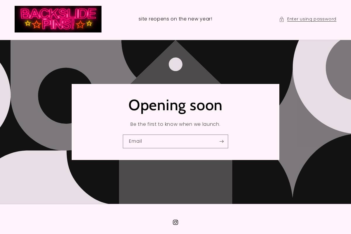 backslidepins.com homepage screenshot