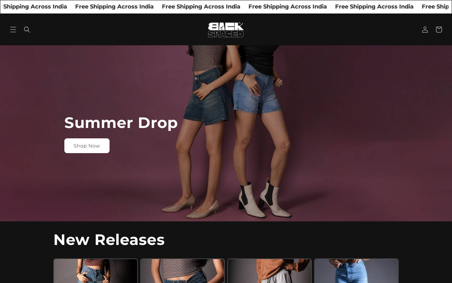 backspaced.in homepage screenshot