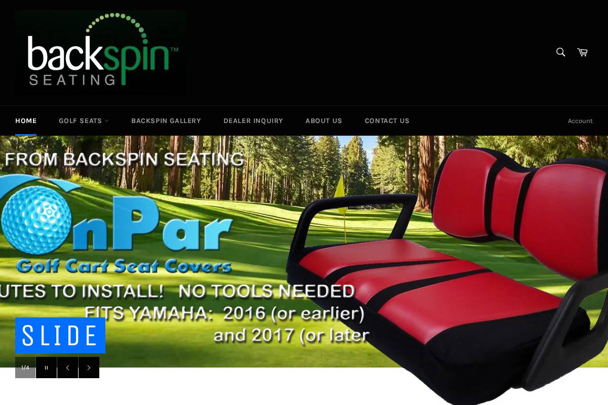 backspinseating.com homepage screenshot