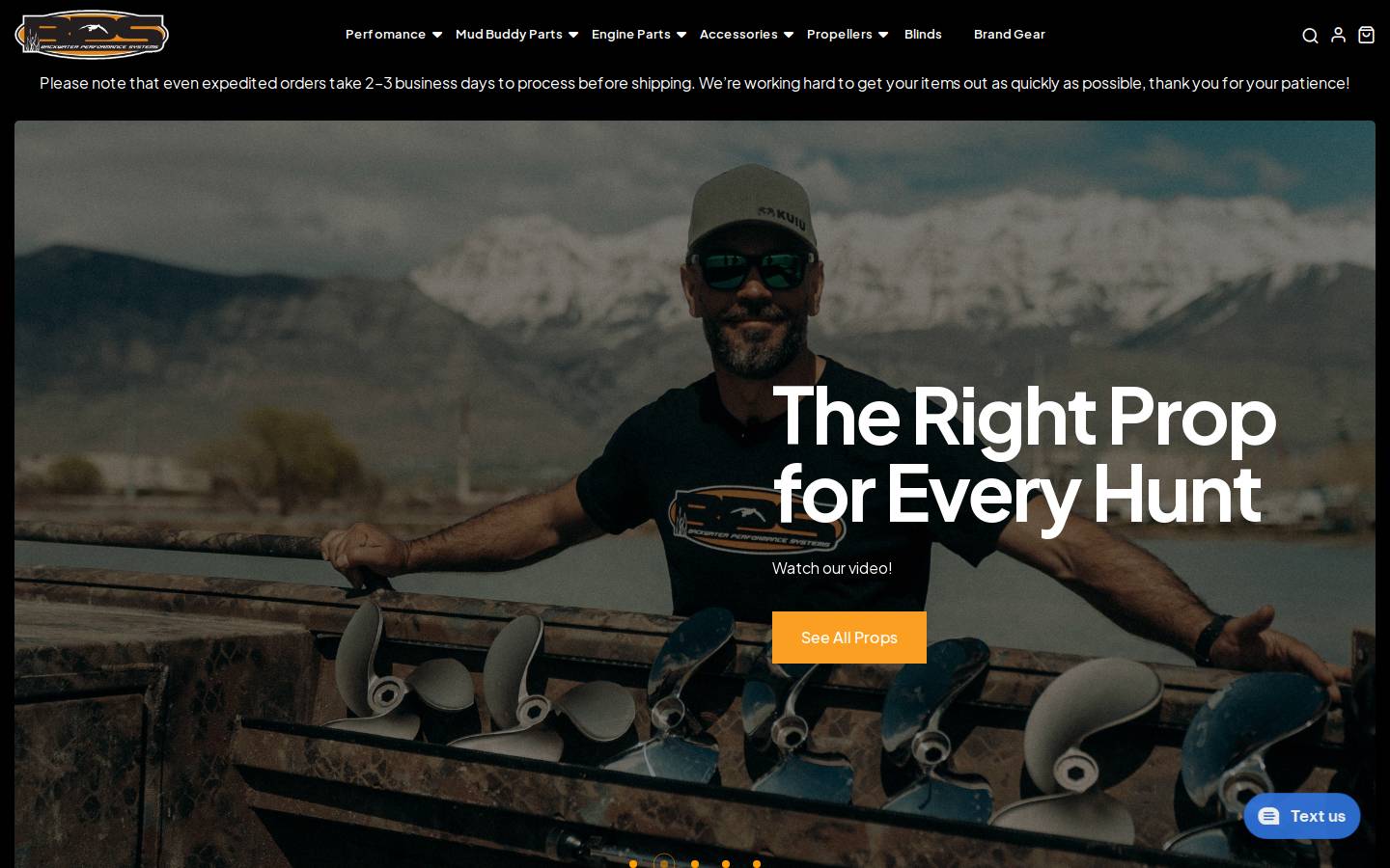 backwaterperformancesystems.com homepage screenshot